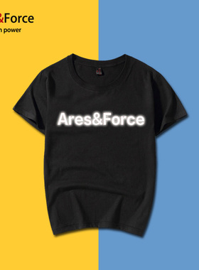 Ares＆Force夏装短袖T恤学生加大码反光BF原宿风男女280 斤情侣装