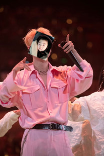 明星同款粉色衬衫套装衬衫男女班演唱会拉丁舞裤爵士团队演出服