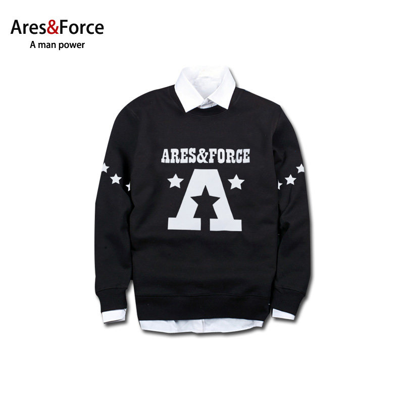 Ares＆Force潮牌原创大码男装秋潮日系宽松卫衣3M反光衣嘻哈大码