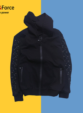 Ares＆Force潮牌大码男装胖子卫衣宽松加肥加大连帽上衣肥佬衣服