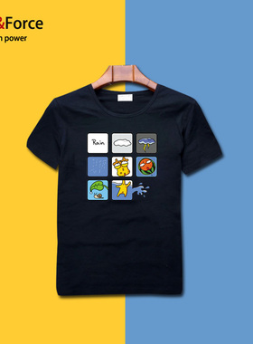 Ares＆Force潮牌夏款卡通短袖T恤小清新青少年时尚男女半袖加大码