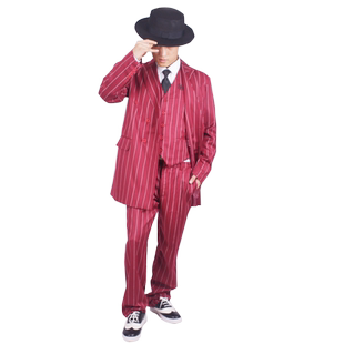 条popping西装外套男衣服locking演出服西服街舞表演机械舞服装男