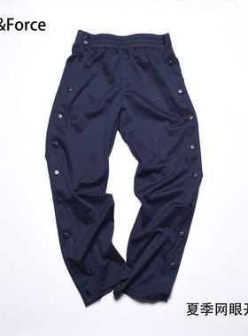 欧美夏季新款镂空开叉阔腿宽松显瘦高腰hiphop舞蹈裤宽松大码网眼