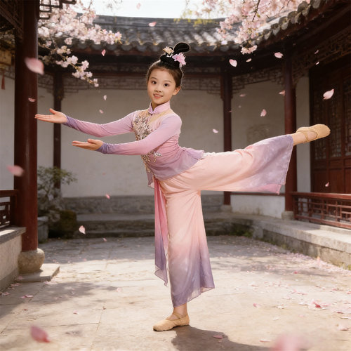 六一儿童舞蹈演出服装女学生国风古装半城沙女儿心如水莫等流光记