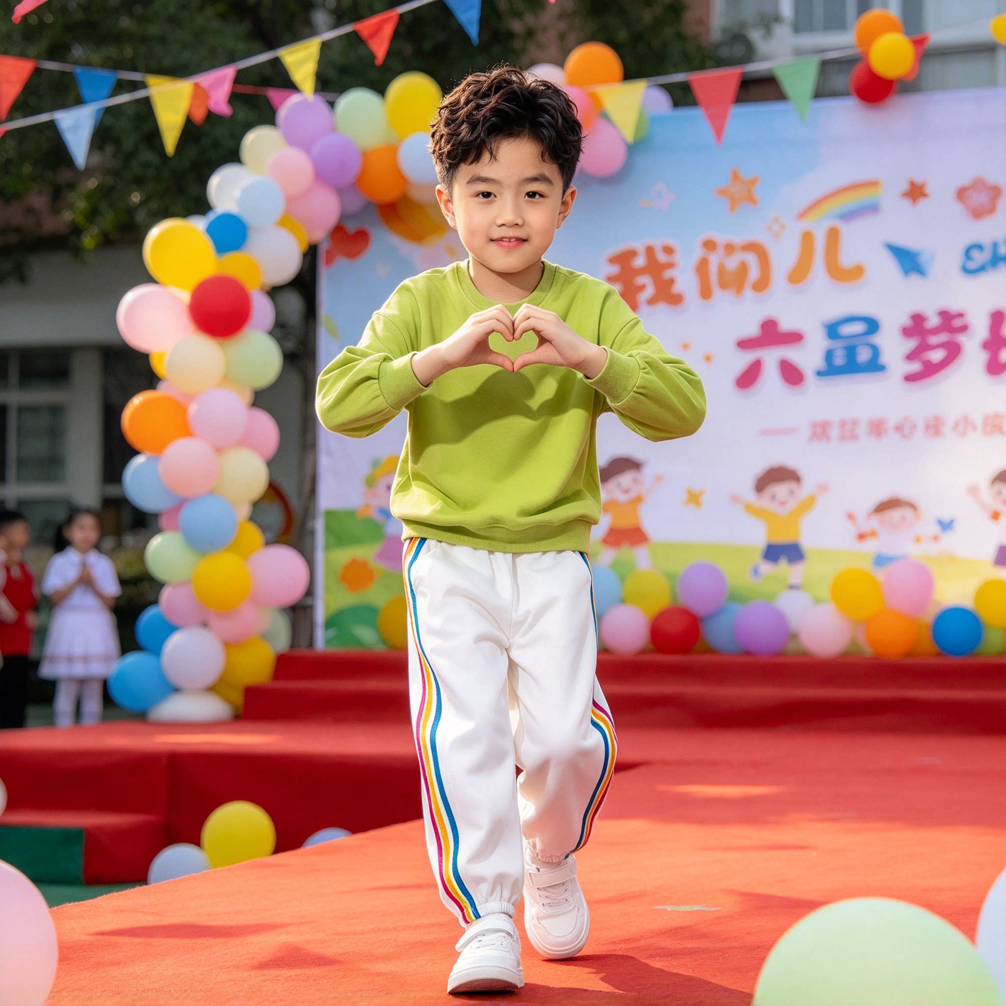快乐指南舞蹈儿童运动套装春秋装女童糖果色两件套小学生表演穿搭