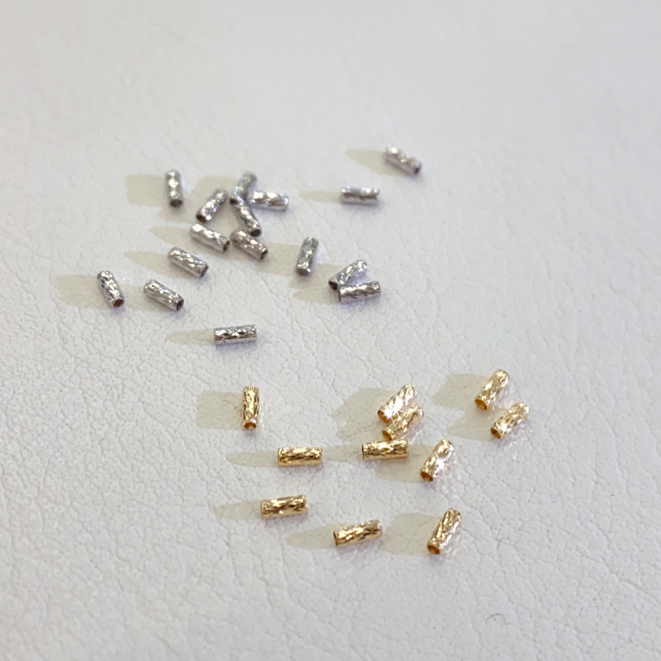 18K金切面金管DIY手工珍珠手链