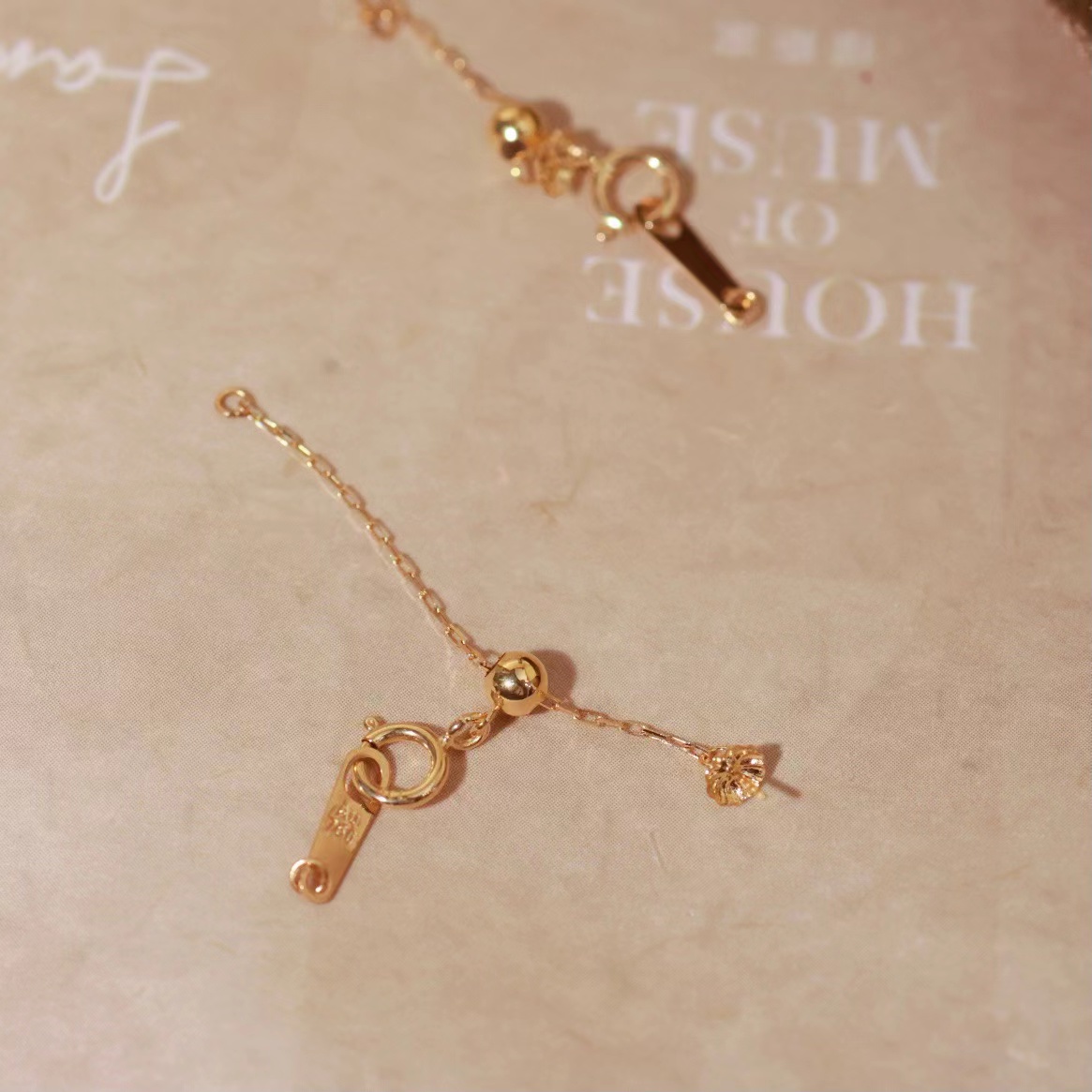 18K金珍珠手链项链配件尾链扣