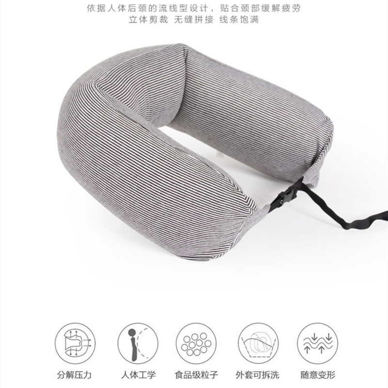 NOME 짧은 벨벳 U 자형 베개 목 거품 입자 낮잠 자동차 휴대용 여행 목 U 자형 베개 가을 겨울