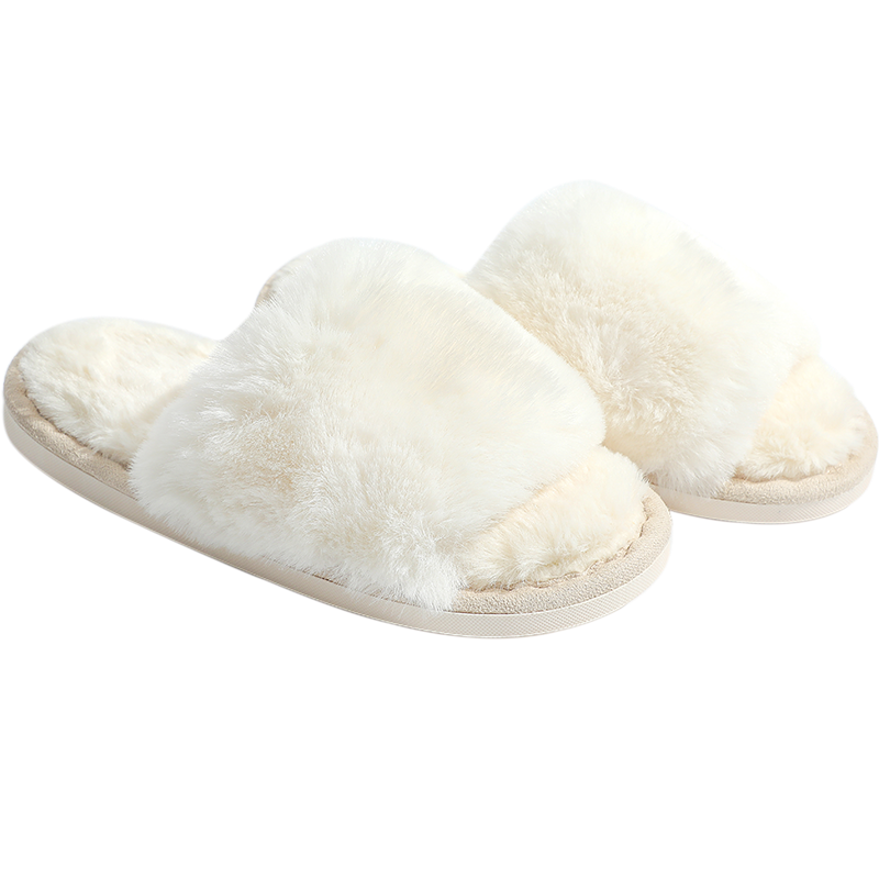 nome诺米沁柔云感一字帮女士棉拖居家日用拖鞋冬季柔软毛毛鞋保暖