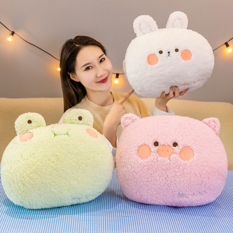 NOME NOMI 손 베개 플러시 겨울 귀여운 손 커버 겨울 학생 소녀 손 따뜻하게 커플 포옹 베개 곰 곰