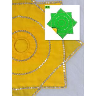 东北大秧歌双面双色二人转技巧手绢钢圈立转厚舞蹈手帕考级八角巾