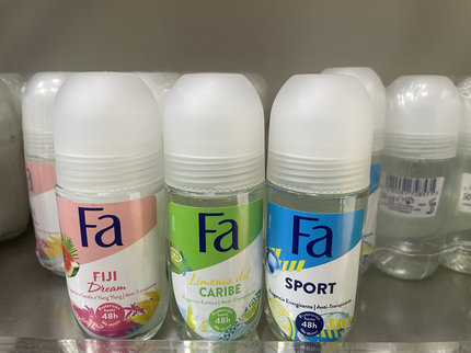 FA花牌走珠德國进口止汗露滚珠玻璃瓶香体液50ml男女腋下香水果香