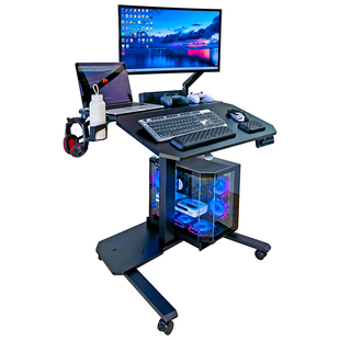电竞升降桌升降游戏桌书桌可升降移动气动升降电动升降坐站躺交替