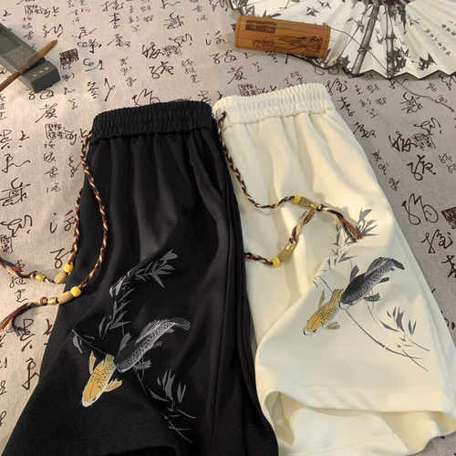 重磅280g菠萝格新中式五分裤中性