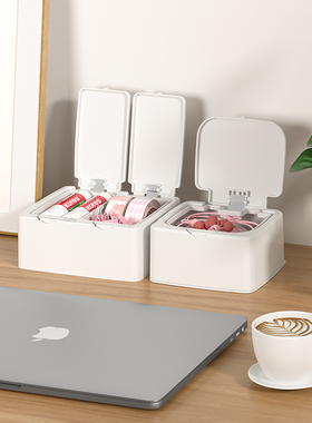 防尘棉签收纳盒抽屉桌面杂物饰品盒子梳妆台化妆棉盒牙签储物盒子