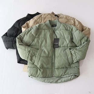 棉服外套棒球领拉链宽松休闲纯色百搭棉衣X13 女长袖 秋冬季 新品