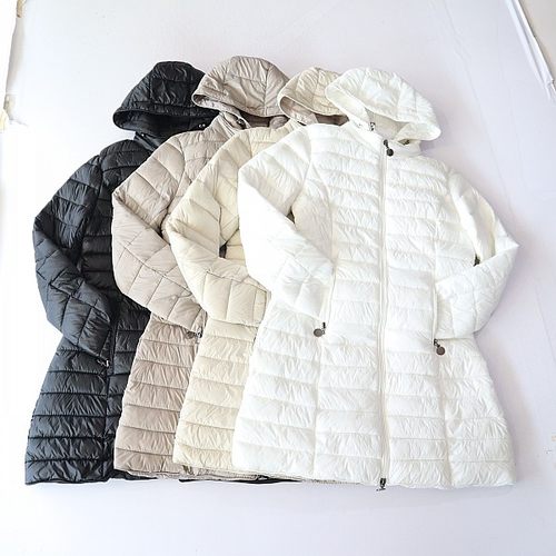 秋冬季新品女中长款长袖棉服外套立领连帽拉链收腰薄款棉衣X15