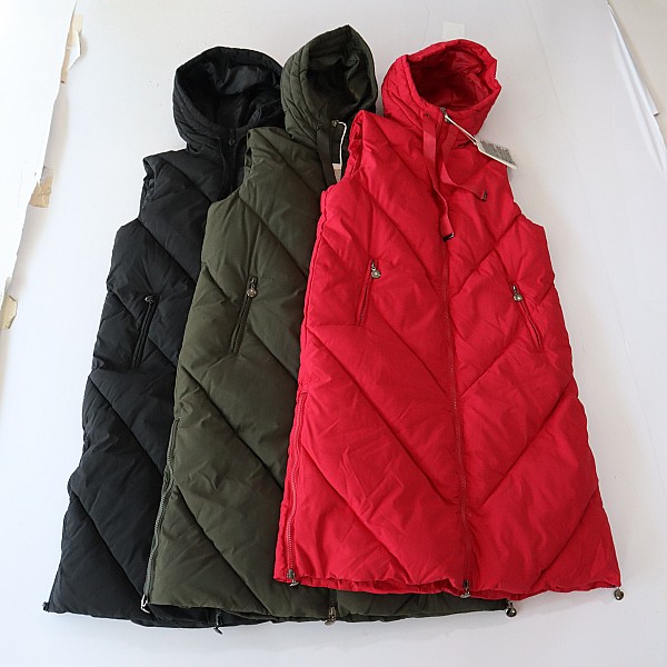 秋冬季女中长款棉衣马甲外套连帽拉链宽松时尚百搭无袖坎肩X143