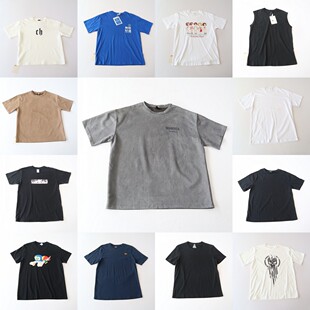 百搭上衣C11S T恤棉圆领套头宽松休闲印花时尚 夏季 男女短袖