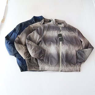 百搭薄款 花色棉服外套立领拉链宽松休闲时尚 棉衣D4 男长袖 秋冬季