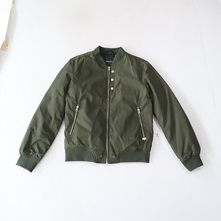 夹克棉服外套棒球领拉链宽松休闲薄棉衣D15 长袖 秋冬季 男女同款