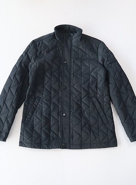 春秋季男长袖夹棉夹克外套立领拉链暗扣宽松休闲时尚百搭上衣C6M