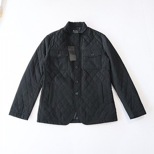 春秋季 夹棉夹克外套拉链纽扣宽松多口袋后开叉百搭上衣C8M 男长袖