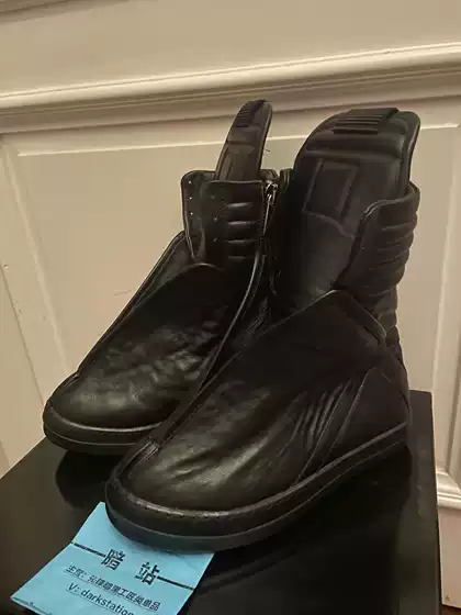 Custom Rick Owens RO Classic Jet-Embossed Avant-Garde Dark Aesthetic Boots & Shoes — Same as Dark Market Exclusive