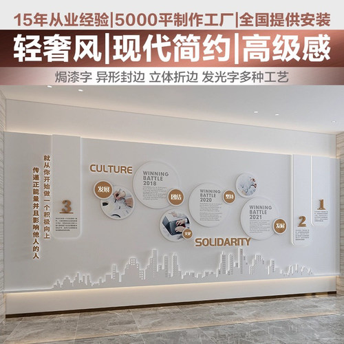 文化墙设计磁吸装饰贴挂画定制