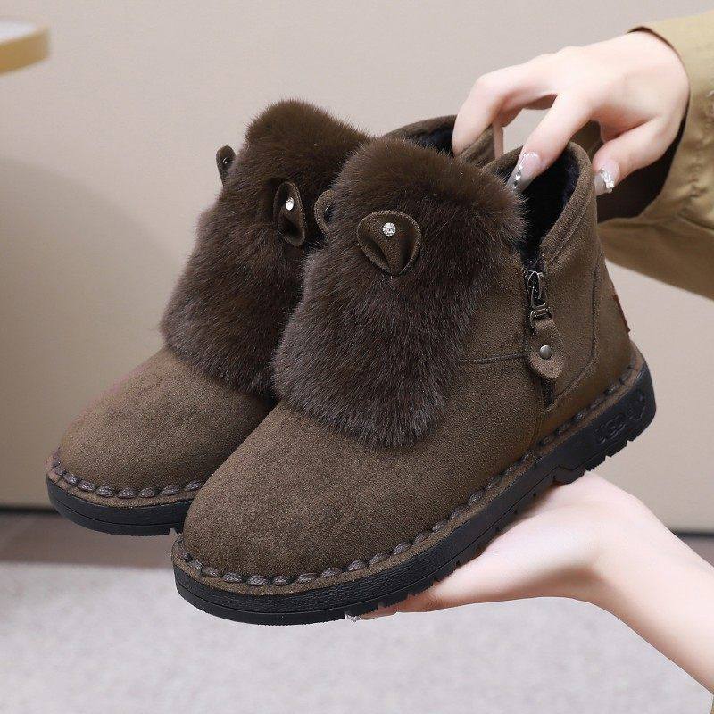 雪地靴女冬季外穿2025新款加绒加厚保暖棉鞋厚底毛毛鞋增高勃肯鞋,女鞋,时尚雪地靴,淘宝优惠券,粉丝福利购,淘宝优惠卷