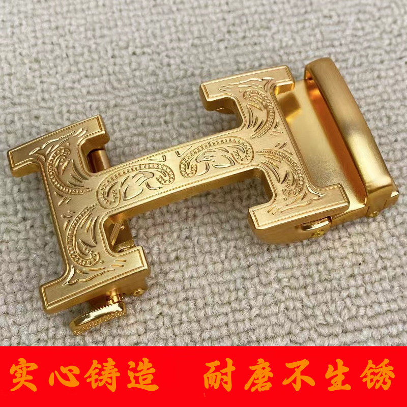 男士皮带扣头新款H扣头G字扣韩版腰带头自动扣头3.5CM皮带头合金_虎窝淘