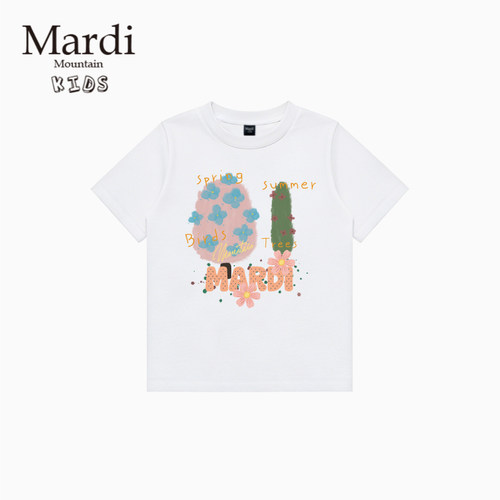 韩国新款 Mardi Mountain2026夏季中大童装植物短袖设计感纯棉13