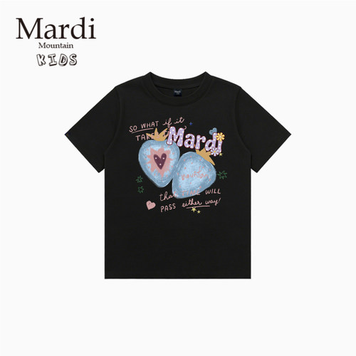 韩国新款 Mardi Mountain纯棉2026夏草莓甜美短袖男女中大童装17