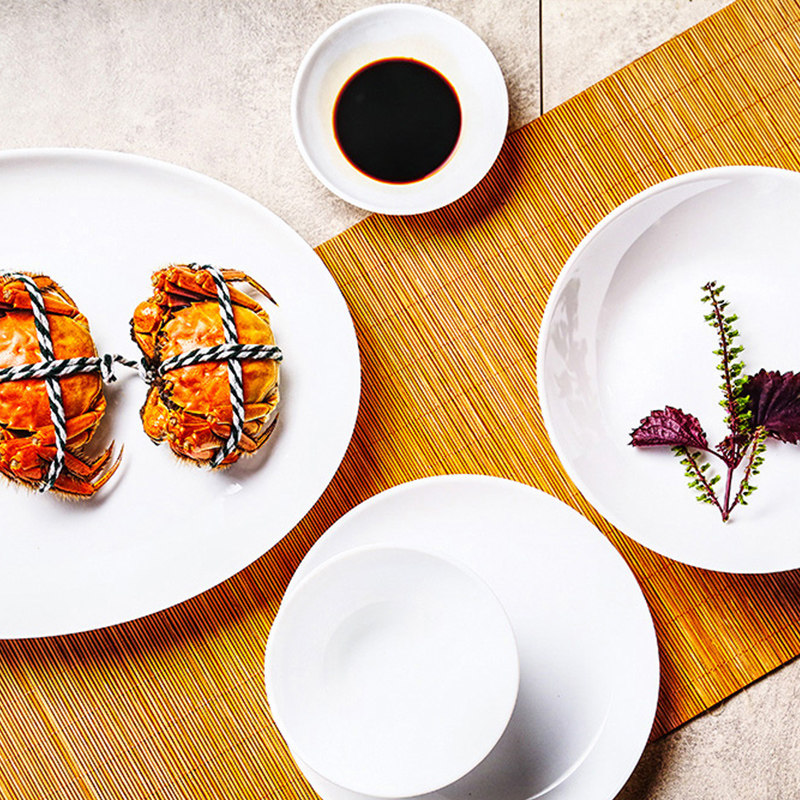 樂美雅白玉鋼化玻璃瓷餐具米飯碗面碗湯碗菜盤魚盤方盤沙拉碗套裝在類目 餐飲具, 餐具, 玻璃餐具套裝中 - 來自Buy2taobao.com提供專業的淘寶代購服務