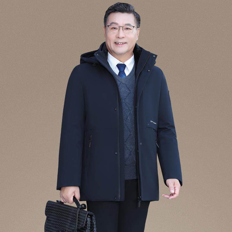中老衣年棉装外套男士冬季加绒加厚爸爸冬防服中寒年IQQ男保暖棉