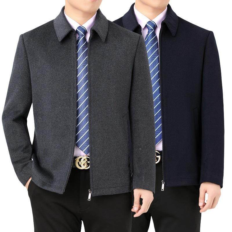 秋冬新款羊夹克男士绒中年爸务员大码外套爸2021-6装羊毛公大衣,户外/登山/野营/旅行用品,其他户外服装,淘宝优惠券,粉丝福利购,淘宝优惠卷