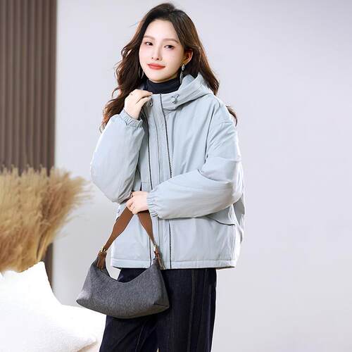 连帽白好绒外套女女秋冬新款女TX2516-1装小个子超看式羽绒鸭服