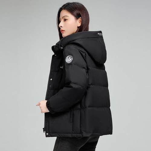 正品羽绒女短款冬新款时尚鸭男同服款小个51-8816子国标白绒外女