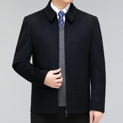 羊2259-YY毛子大衣中老年士冬新款羊绒呢短款加厚羽男绒内秋胆外