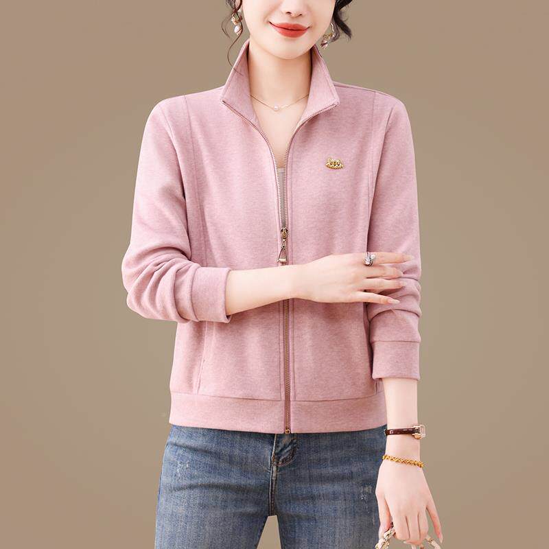 女装秋运动装春款长袖领健身96888251房训练服休宽套松闲