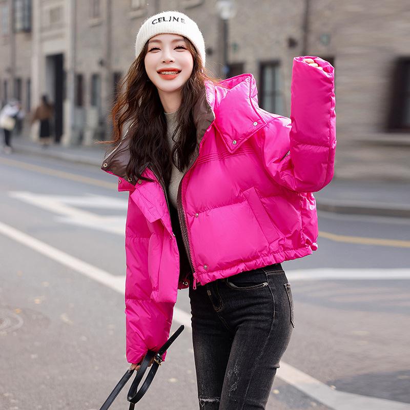 高端羽服女计冬白新款时尚短款小ZAI8658S绒个子设感鸭绒爆款粉色