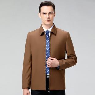 夹拉链老人亲 春秋款 牌男士 克父中老年领导品干部服中年2009爸爸装