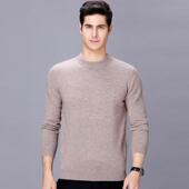 KK纯保暖季 宽松圆领1902 针织羊毛打色 中老年爸爸装 冬羊加厚毛衫