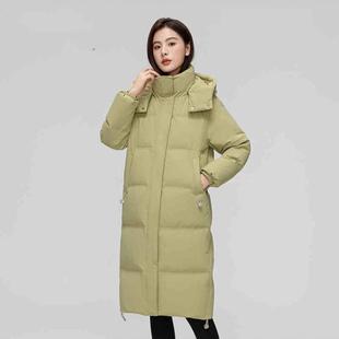 流过长膝品牌时尚 正品 冬季 羽服女新款 休闲潮连帽外绒 牌中04016款