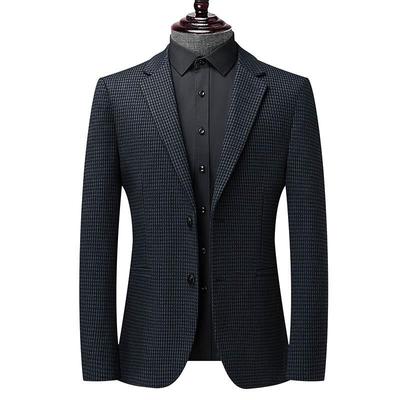 秋冬新款端品牌西外上套衣中年高男士修身商2813-L务休闲西装外单