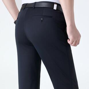 纯夏老色西直筒中年男装 纯裤 色西裤 春新1285 正装 男式 男士 薄 KW款