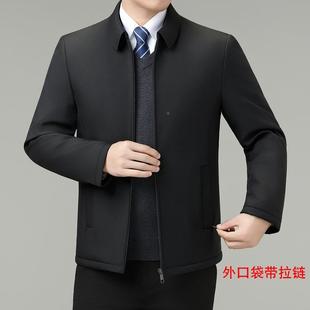 休闲棉服中年领百搭男装 秋冬棉季 保暖爸爸装 J翻轻衣薄棉男士 B02