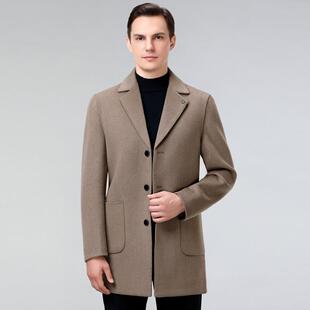双款 23918 装 羊长绒青中年男士 面呢大衣中保西暖羊毛大衣外 ZZ冬装