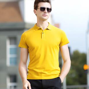 男装 BN袖 商务休闲纯色上衣衫 百短A7921 恤 中青士年男时尚 搭夏季