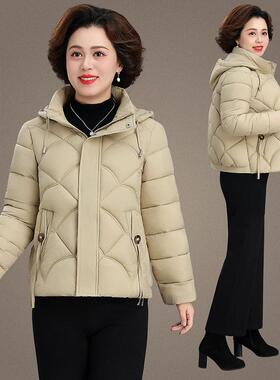 84-1908中年妈冬装加绒棉服短款太太阔老冬妈季加厚棉袄中年国风